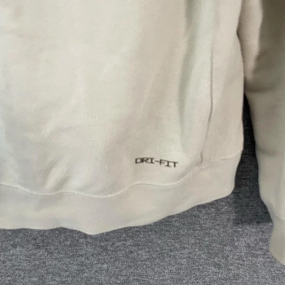 Jordan Hoodie Mens Medium Beige Dri-FIT Pullover Fleece Sweatshirt DQ7327-206